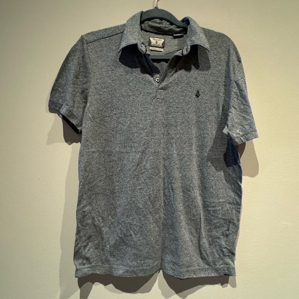 Volcom Slim Fit Gray Polo size medium